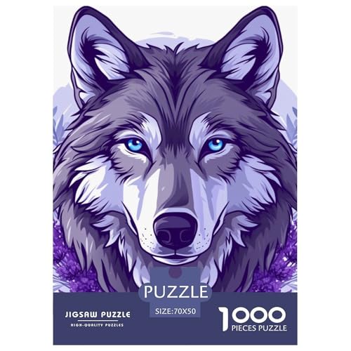Wolf 1000 Teile Herausforderndes Puzzle Impossible Spiel Farbenfrohes Für Erwachsene Und Kinder 70x50cm/1000pcs von BZZOLASP