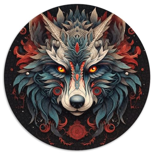 Wolf 1000 Teile Puzzles-Geschenk Impossible Spiel Farbenfrohes Für Erwachsene Und Kinder 1000pcs (67.5x67.5cm) von BZZOLASP