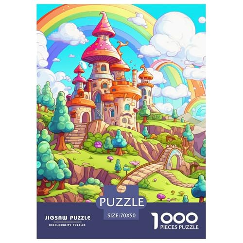 Wunderland 1000 Teile Challenge Puzzle Impossible Spiel Farbenfrohes Für Erwachsene Und Kinder 70x50cm/1000pcs von BZZOLASP