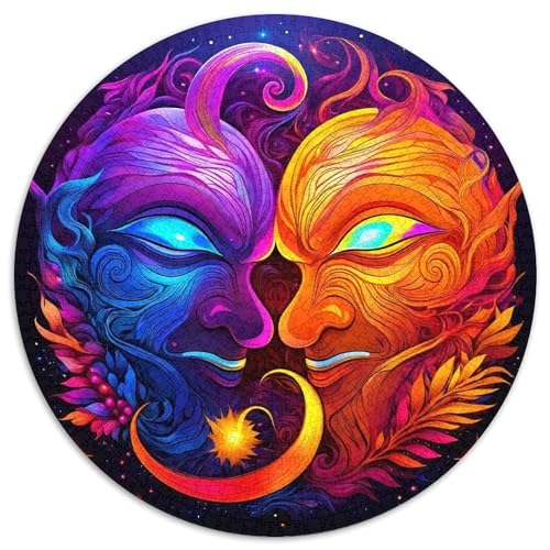 Yin-Yang 1000 Stück Yin-Yang Herausforderndes Puzzle Farbenfrohes Für Erwachsene Und Kinder 1000pcs (67.5x67.5cm) von BZZOLASP