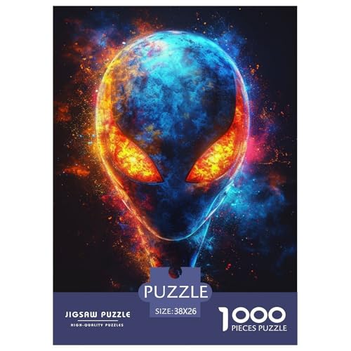 außerirdisches Leben 1000 Teile Challenge Puzzle Farbenfrohes Farbenfrohes Für Erwachsene Und Kinder 38x26cm/1000pcs von BZZOLASP