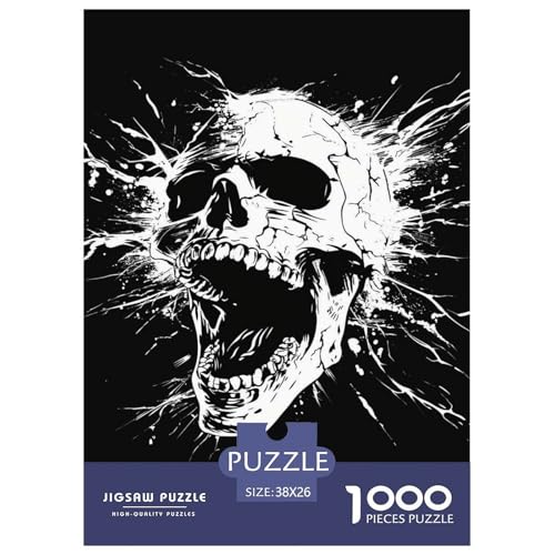 menschliches Skelett 1000 Stücke Herausforderndes Puzzle Impossible Spiel Farbenfrohes Für Erwachsene Und Kinder 38x26cm/1000pcs von BZZOLASP