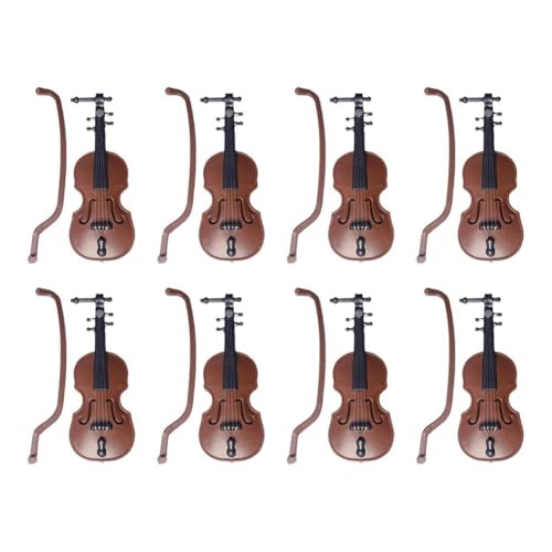 8 Stück Miniatur-Violinen-Spielzeug, Violine, Ornamente, Mini-Modell, Spielhaus, Taschendekoration, Zubehör, Szene, Garten, Q7X8 8 Stück Miniatur-Violinen-Spielzeug, Violine, Ornamente, Mini-Modell, Spielhaus, Taschendekoration, Zubehör, Szene, Garten, Q7X8 von BaYuYPOO