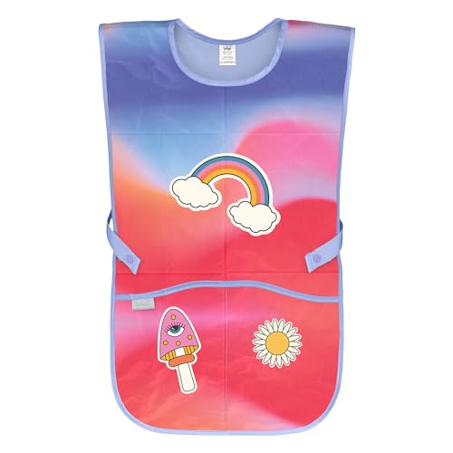 Baagl Kinderschürze Mädchen Jungen Kochschürze Kinder, Schürze Malschürze Bastelschürze für Kinder (Hippie) von Baagl