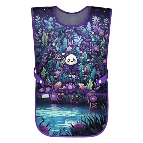 Baagl Kinderschürze Mädchen Jungen Kochschürze Kinder, Schürze Malschürze Bastelschürze für Kinder (Jungle Panda) von Baagl
