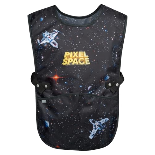 Baagl Kinderschürze Mädchen Jungen Kochschürze Kinder, Schürze Malschürze Bastelschürze für Kinder (Pixel Space) von Baagl