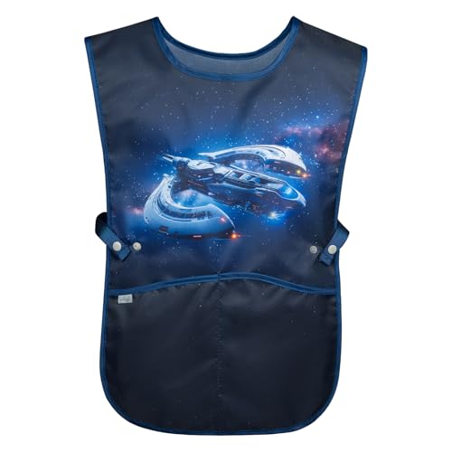 Baagl Kinderschürze Mädchen Jungen Kochschürze Kinder, Schürze Malschürze Bastelschürze für Kinder (Space Ship) von Baagl