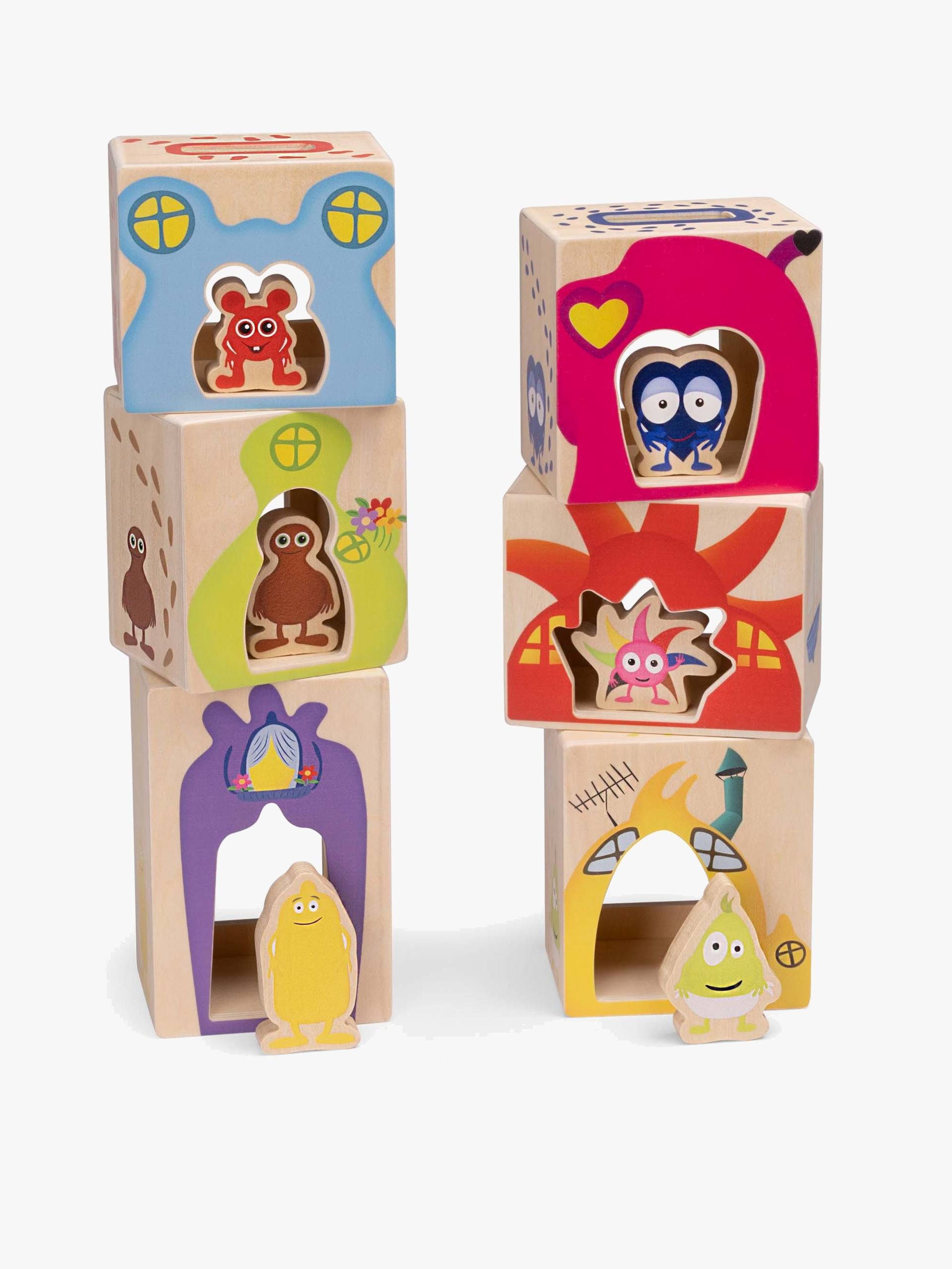 Babblarna Haus mit Holzfiguren, Holz von Babblarna