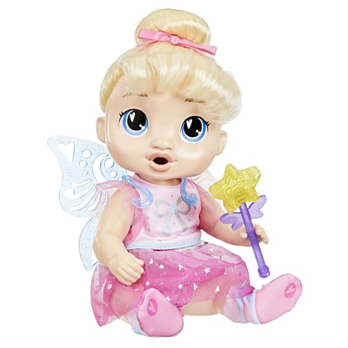 Baby Alive Fairy Fashions Harper Hugs Puppe mit Kleidungszubehör, blondes Haar, 27,9 cm, Spielzeug für 3 Jahre alte Mädchen und Jungen & größer (Amazon Exclusive) von Baby Alive