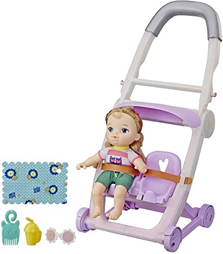 Baby Alive Littles, Push ‘N Kick Stroller, Little Ana, Blonde Hair Doll, Legs Kick, 6 Accessories, Toy for Kids Ages 3 Years Old & Up von Baby Alive