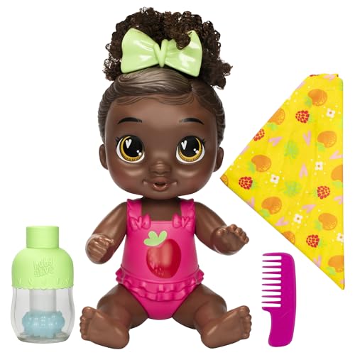Baby Alive Shampoo Snuggle Berry Boo Black Hair 27.9 cm Wasser Babypuppe Spielset, Spielzeug für 3 Jahre alte Mädchen & Jungen & älter von Baby Alive