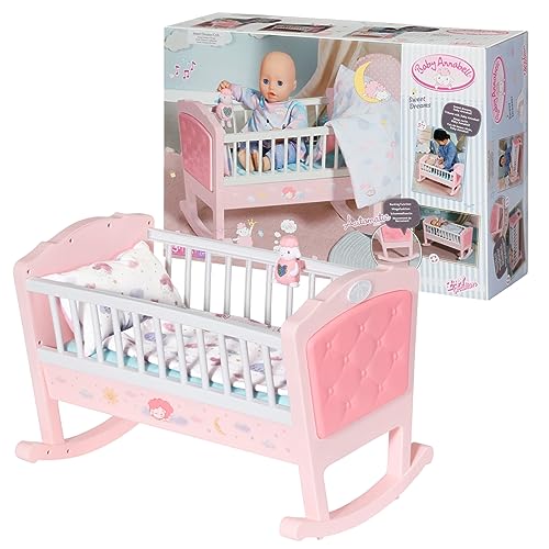 Baby Annabell, Puppenwiege, Sweet Dreams Wiege, Puppenbett mit automatischer Schakelfunktion und Melodie, Puppenzubehör für Puppen bis 43 cm Größe, 703236, Zapf Creation. Baby Annabell, Puppenwiege, Sweet Dreams Wiege, Puppenbett mit automatischer Schakelfunktion und Melodie, Puppenzubehör für Puppen bis 43 cm Größe, 703236, Zapf Creation. von Baby Annabell