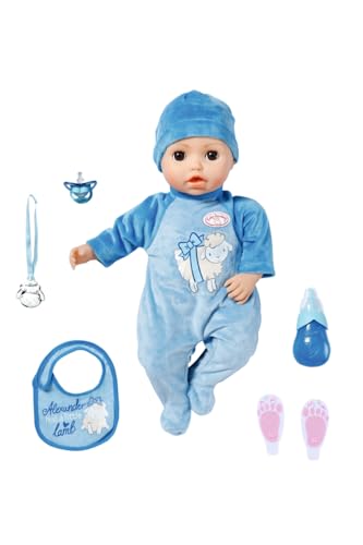 Baby Annabell Baby Alexander, weiche Puppe mit 8 Funktionen, 43 cm groß, 706305 Zapf Creation von Baby Annabell