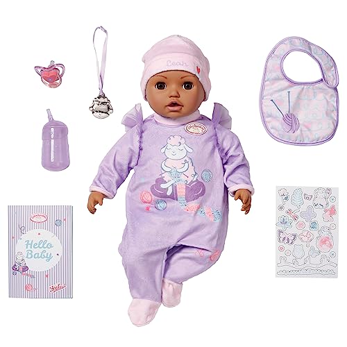 Baby Annabell Active Leah 706640-43cm Doll with Soft Cuddly Body and Realistic Features & Sounds - Includes Clothing & Accessories - Require 3 AAA Batteries (Not Included) - for Kids from 3+ Years von Baby Annabell