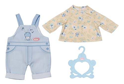 Baby Annabell Outfit mit Latzhose und Langarmshirt für 43 cm Puppen, 706763 Zapf Creation von Baby Annabell