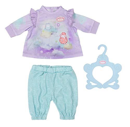 Baby Annabell Sweet Dreams Schlafanzug mit Shirt und Hose inkl. Kleiderbügel, für 43 cm Puppen, 706695 Zapf Creation von Baby Annabell