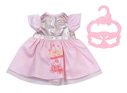 Zapf Creation 707159 Baby Annabell Little Sweet Kleid 36cm - Puppenkleid Prinzessin mit Glitzer und Tüll in rosa, inkl. Kleiderbügel. von Baby Annabell
