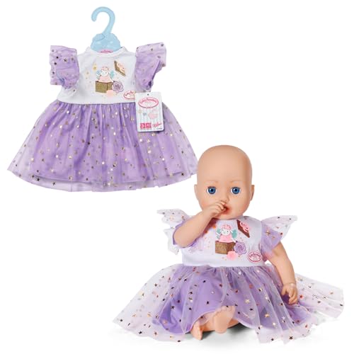 Baby Annabell lila Tütükleid, Puppenkleid mit Tüll und Sternen für 43 cm Puppen, 710296 Zapf Creation von Baby Annabell