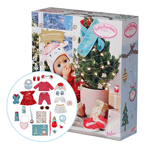 Baby Annabell Adventskalender mit 24 Überraschungen, enthält Kleidung und Accessoires für Baby Annabell, 705445 Zapf Creation von Baby Annabell