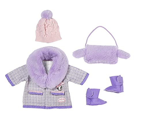 Baby Annabell Deluxe Mantel Set mit Wintermantel, Mütze, Muff und Stiefeln für 43 cm Puppen, 706060 Zapf Creation von Baby Annabell