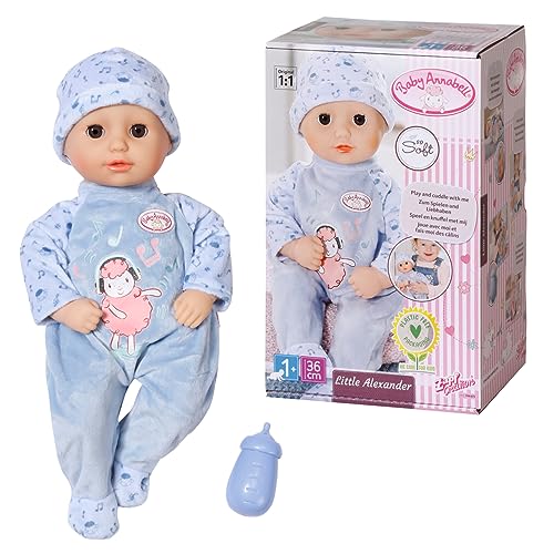 Baby Annabell Little Alexander 36 cm, weiche Babypuppe mit Schlafaugen, 36 cm große Puppe, 706473 Zapf Creation von Baby Annabell