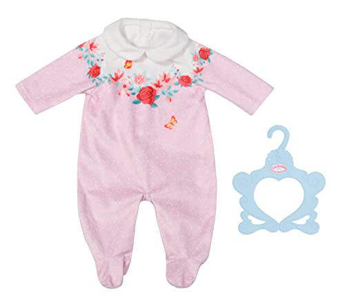 Baby Annabell Strampler, rosa Anzug mit Rosen-Details für 43 cm Puppen mit Kleiderbügel, 706817 Zapf Creation von Baby Annabell