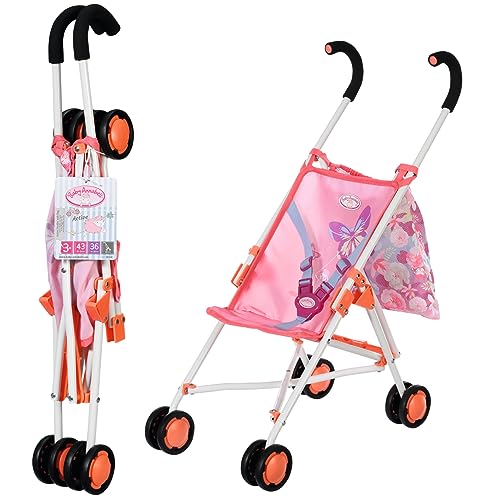 Baby Annabell Active Stroller, faltbarer Puppenwagen mit 3-Punkt-Gurt, 53 cm Griffhöhe, 707487 Zapf Creation von Baby Annabell
