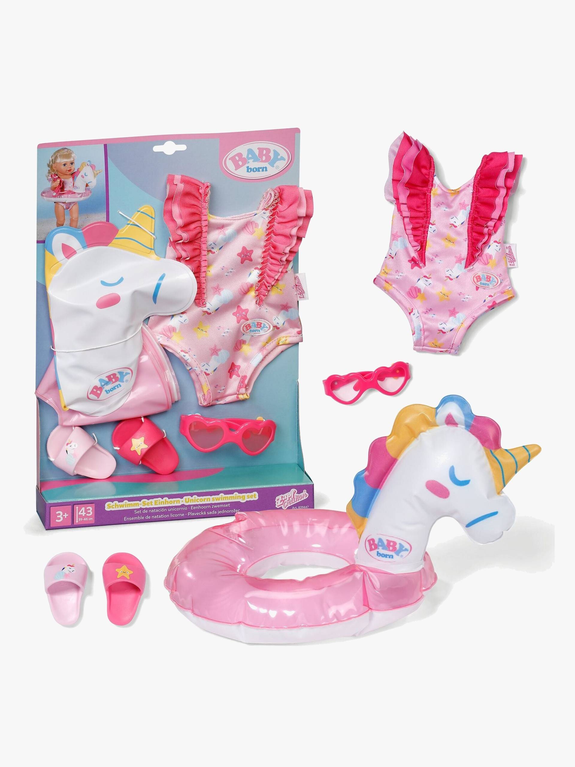 BABY born Puppenzubehör Schwimmset Einhorn 43 cm von Baby Born