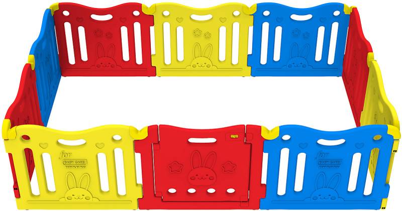 Laufgitter Playpen Vivid, 219 cm x 147 cm x 63 cm bunt von Baby Care