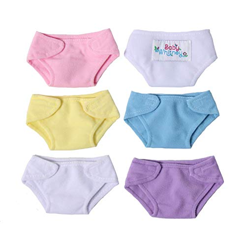 Baby Doll Toy Stoffwindeln, Pastell-Motiv, 6 Stück Baby Doll Toy Stoffwindeln, Pastell-Motiv, 6 Stück von Baby Whitney