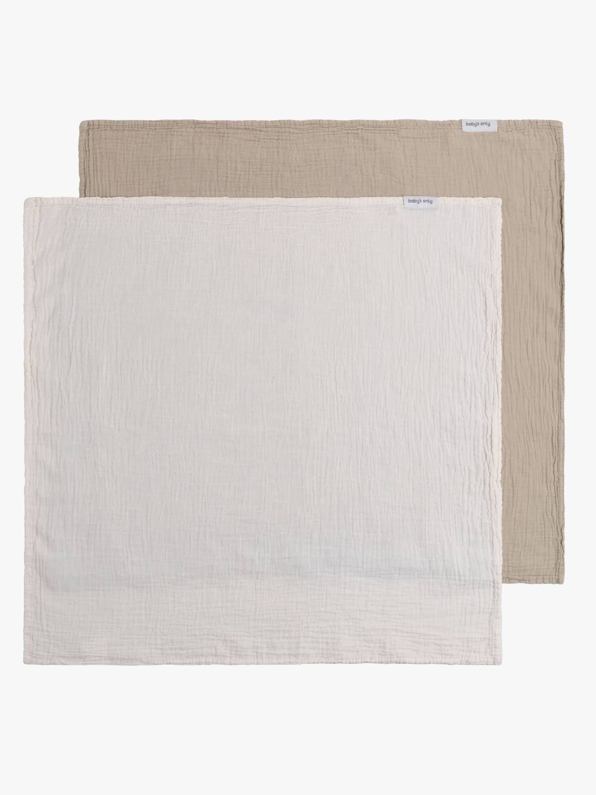 Baby's Only 65x65 cm Musselintuch 2er-Pack, Tender Beige von Baby's Only