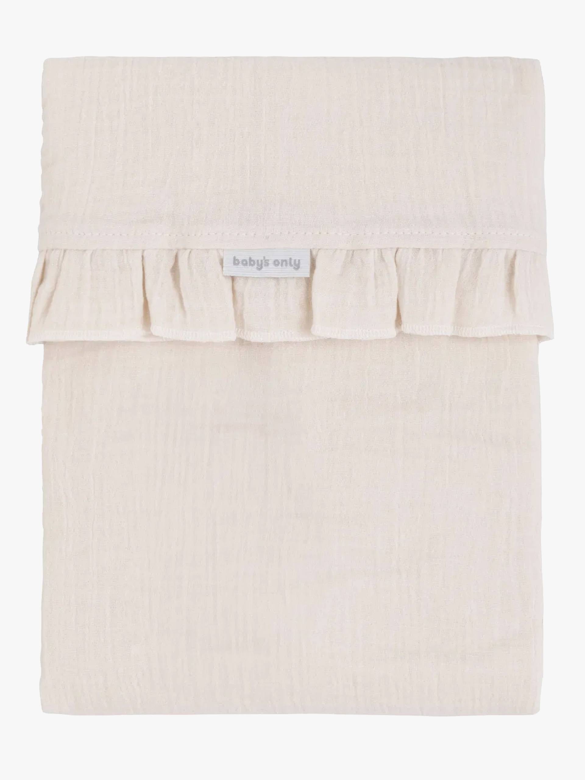 Baby's Only CALM Babybett-Laken mit Rüschen 120x150 cm, Warm Linen von Baby's Only