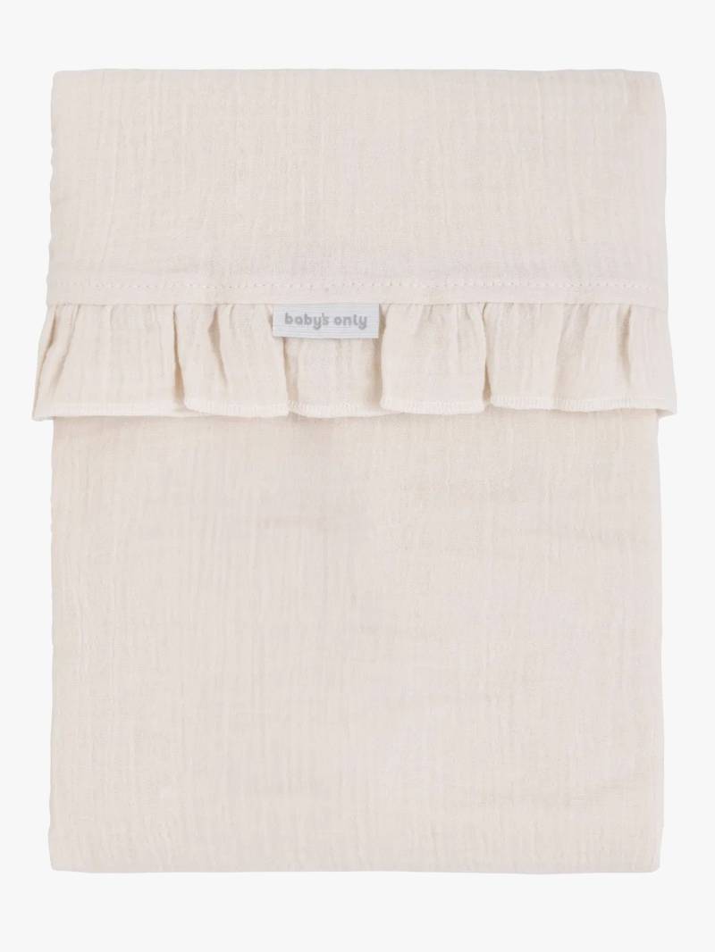 Baby's Only CALM Babybett-Laken mit Rüschen 120x150 cm, Warm Linen von Baby's Only