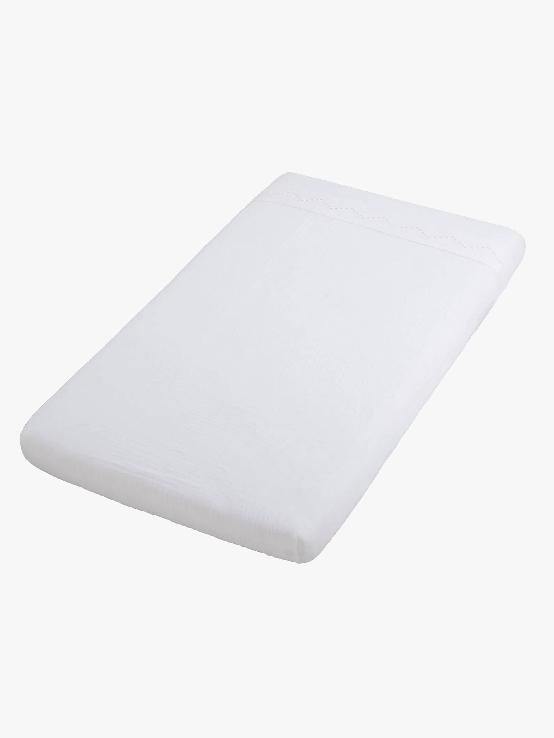 Baby's Only CALM Spannbettlaken mit Stickerei 60x120, White von Baby's Only