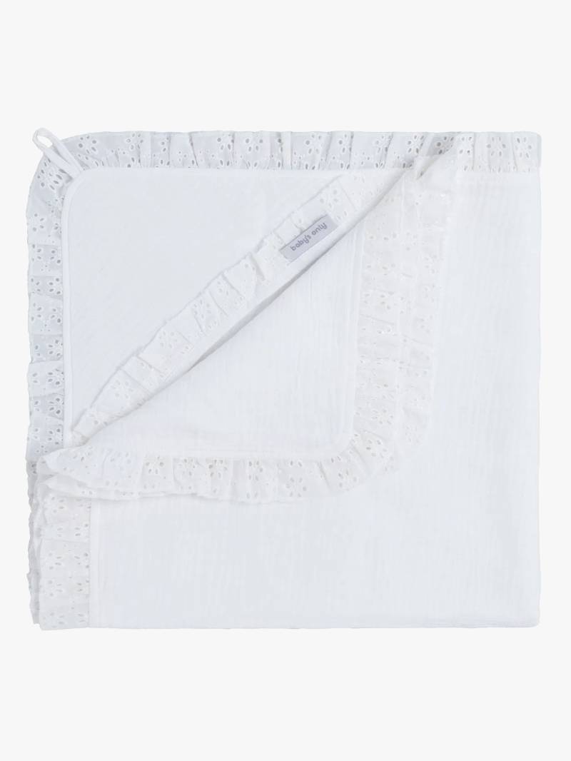 Baby's Only Hooded Baby Decke Calm, White von Baby's Only