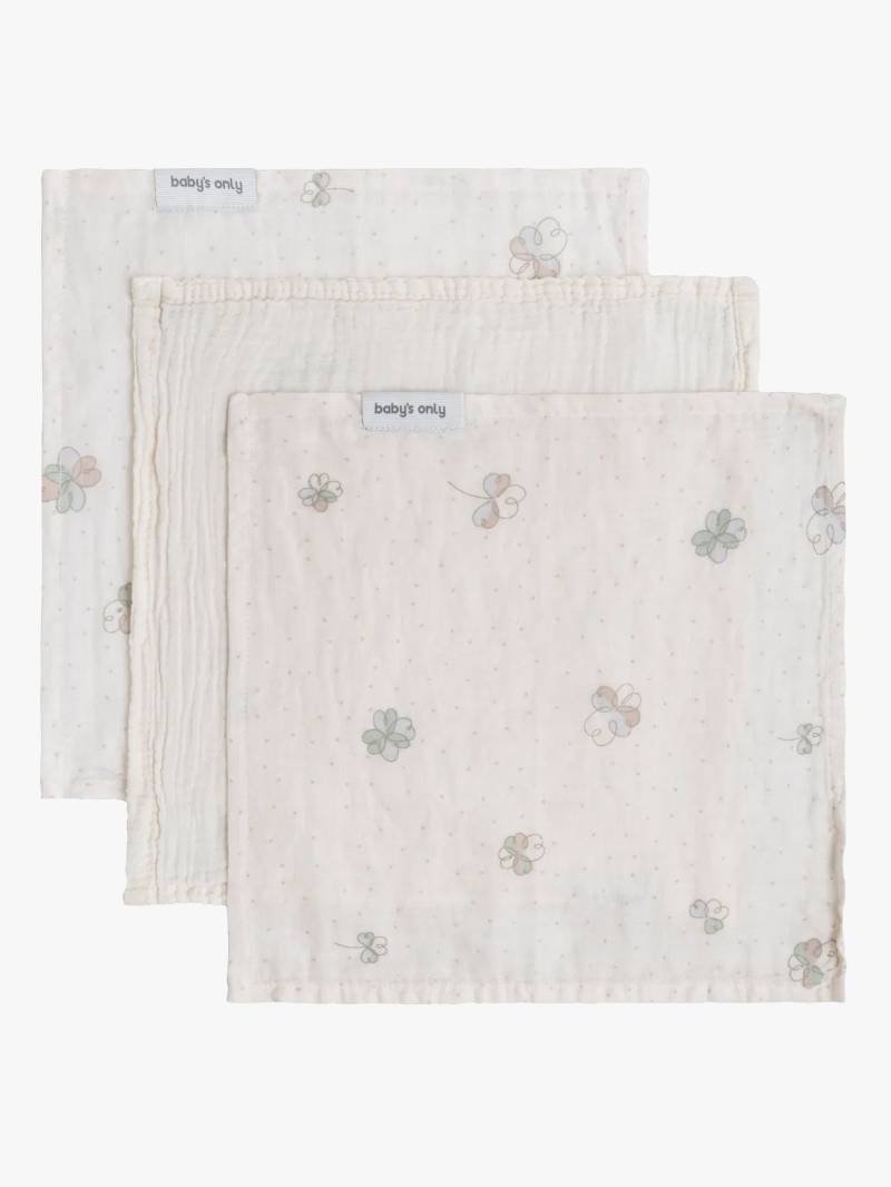 Baby's Only Tender Baumwolltuch 3er-Pack, Linen/Clover von Baby's Only