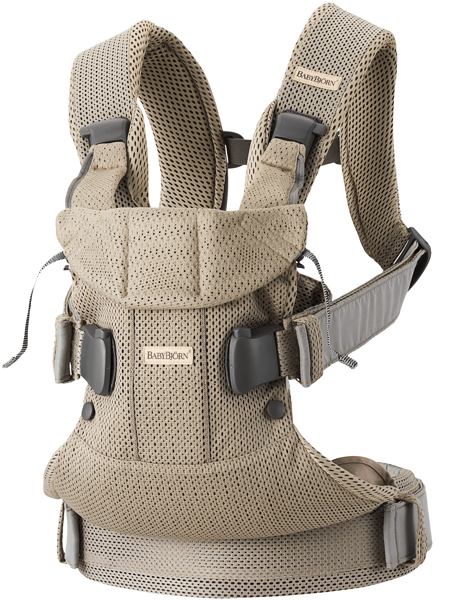 Babytrage One Air - Grau beige / 3D-Netzstoff von BabyBjörn