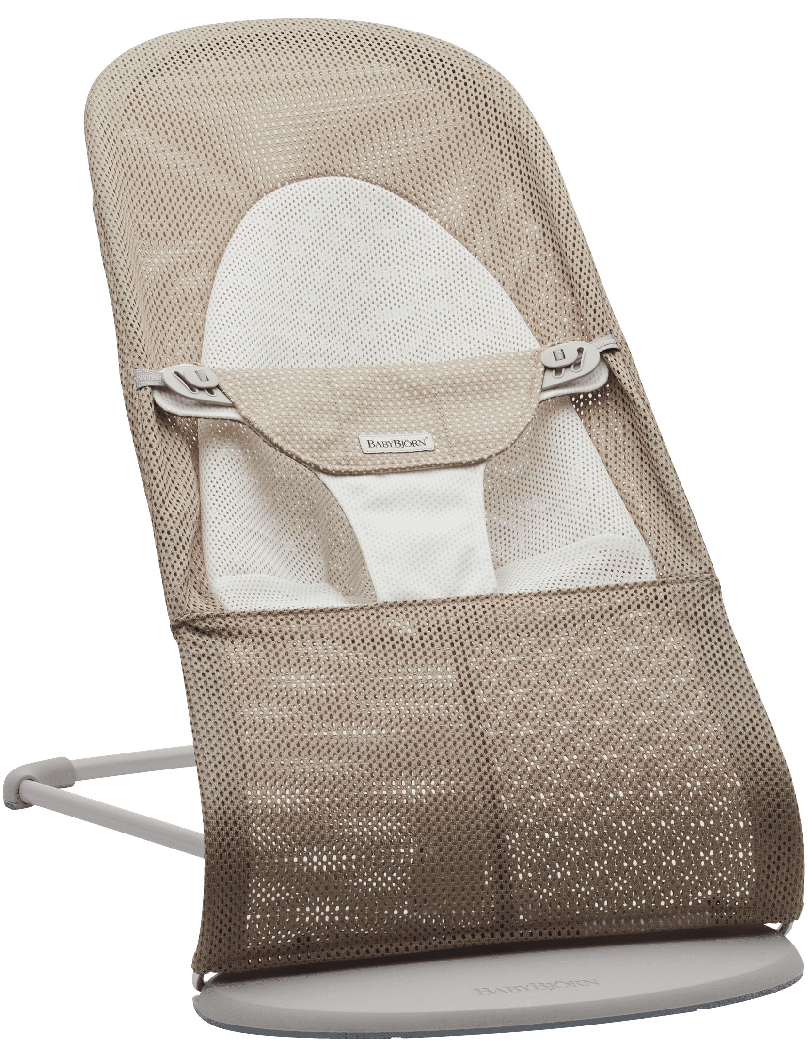 Babywippe Balance Soft - Grau-Beige/Weiß / Netzstoff / Hellgrauer von BabyBjörn