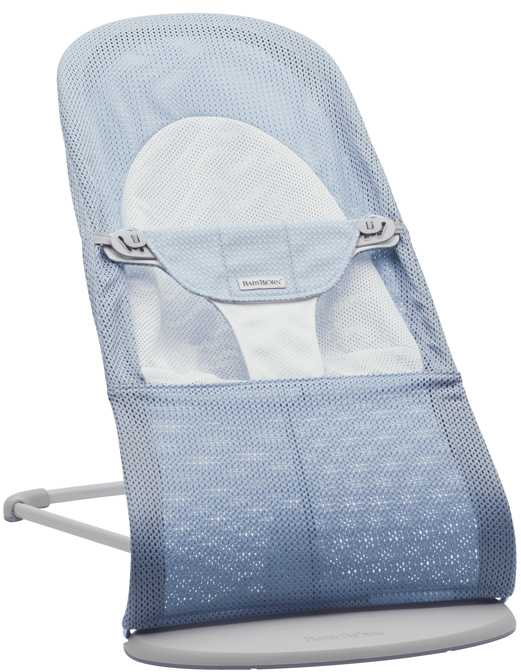 Babywippe Balance Soft - Himmelblau/Weiß / Netzstoff / Hellgrauer von BabyBjörn