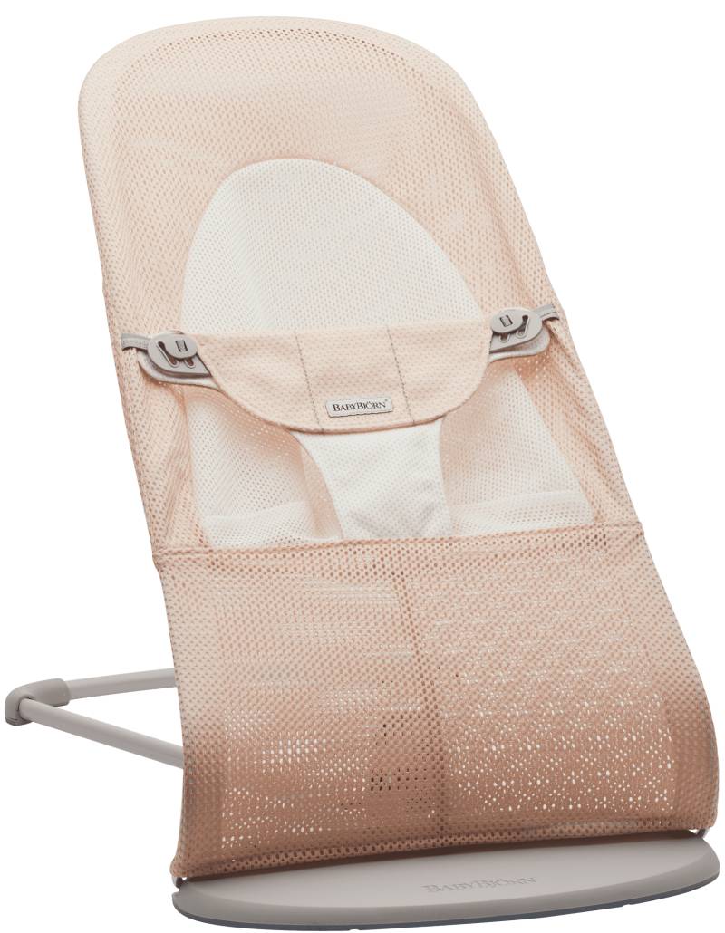 Babywippe Balance Soft - Perlmuttrosa/Weiß / Netzstoff / Hellgrauer von BabyBjörn