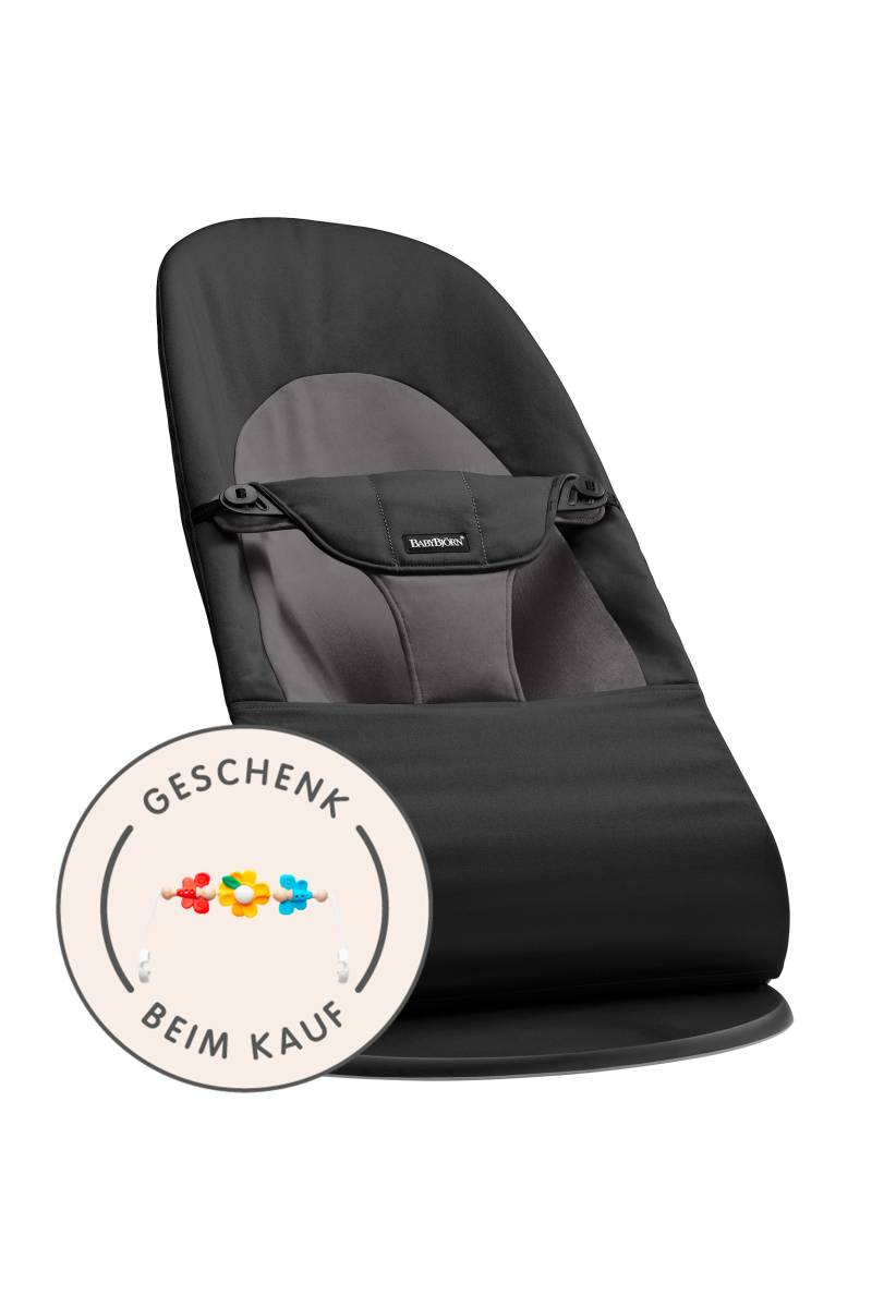 Babywippe Balance Soft - Schwarz/Dunkelgrau / Gewebt / Schwarzer von BabyBjörn