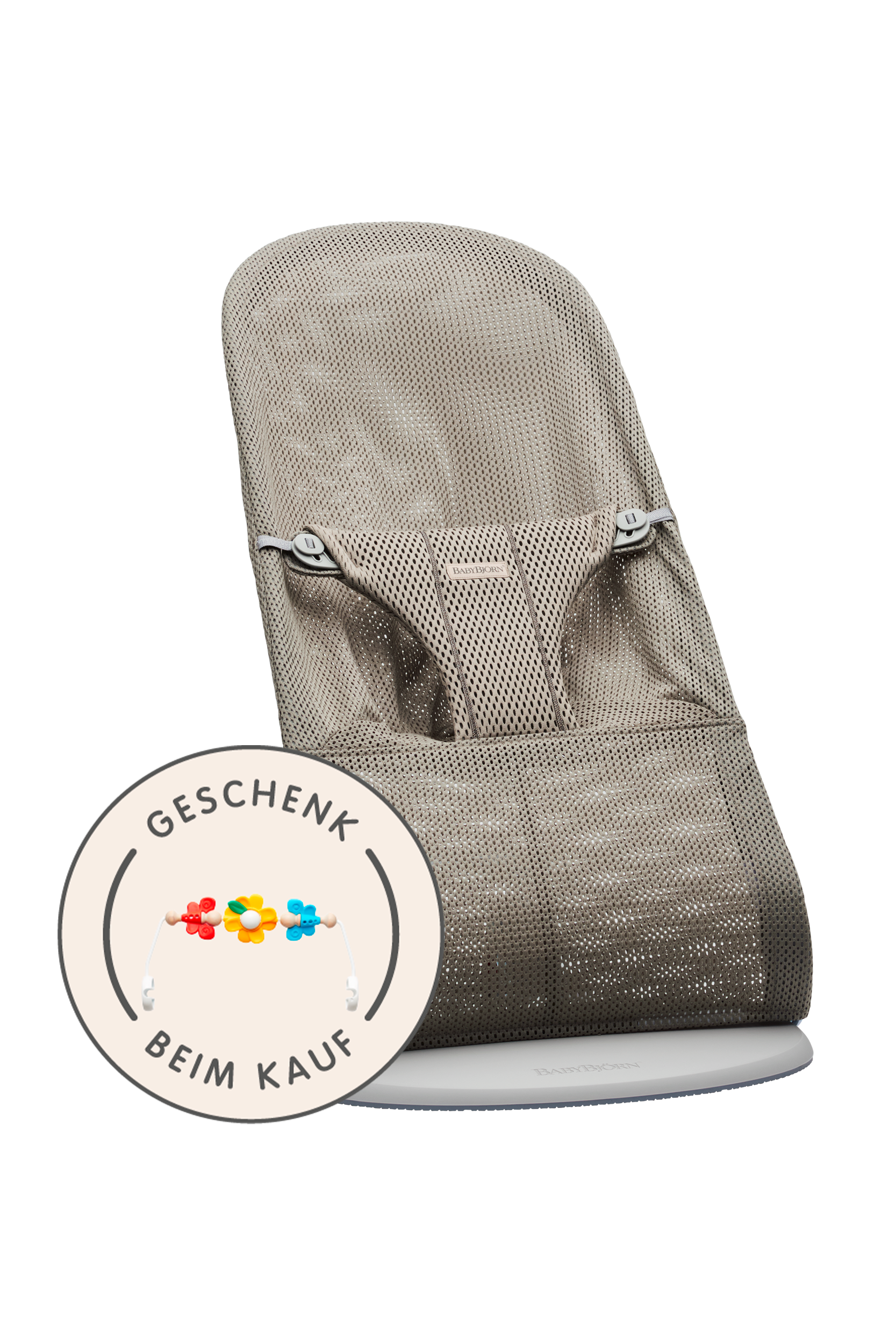 Babywippe Bliss - Grau-Beige / Netzstoff / Hellgrauer Babywippe Bliss - Grau-Beige / Netzstoff / Hellgrauer von BabyBjörn