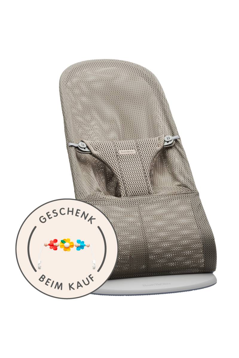 Babywippe Bliss - Grau-Beige / Netzstoff / Hellgrauer von BabyBjörn