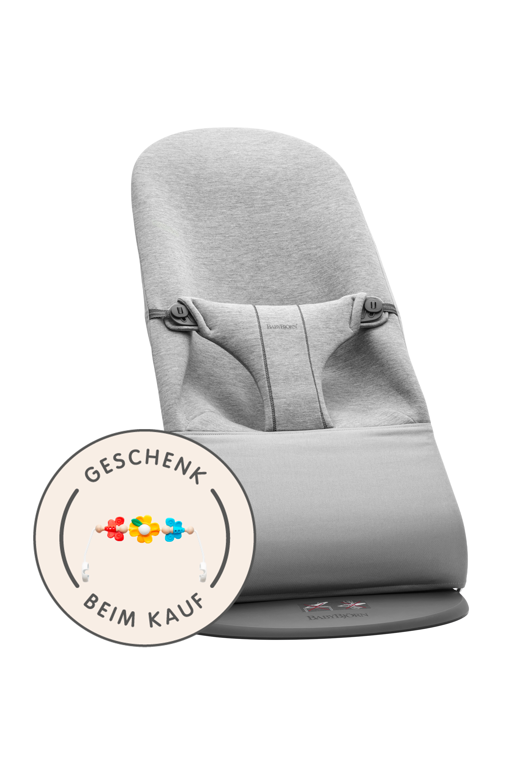 Babywippe Bliss - Hellgrau / 3D-Jersey / Dunkelgrauer Babywippe Bliss - Hellgrau / 3D-Jersey / Dunkelgrauer von BabyBjörn