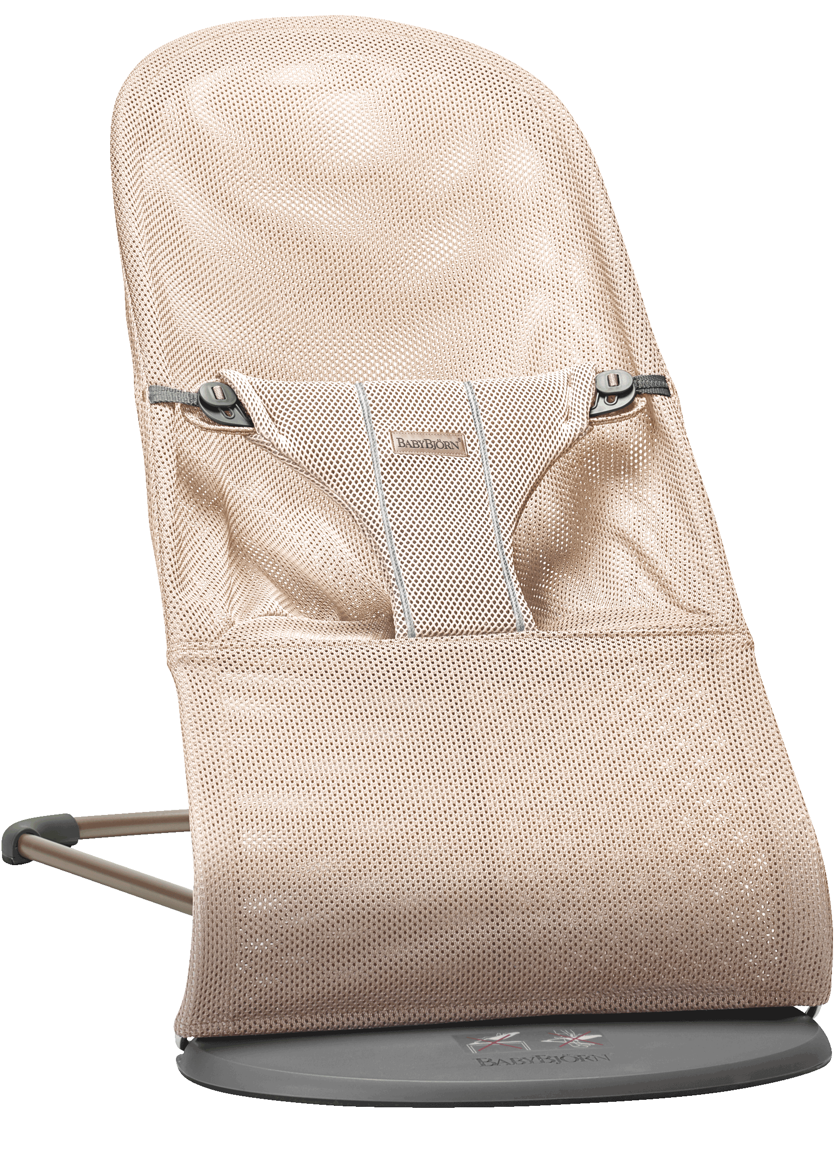 Babywippe Bliss - Perlmuttrosa / Netzstoff / Dunkelgrauer Babywippe Bliss - Perlmuttrosa / Netzstoff / Dunkelgrauer von BabyBjörn