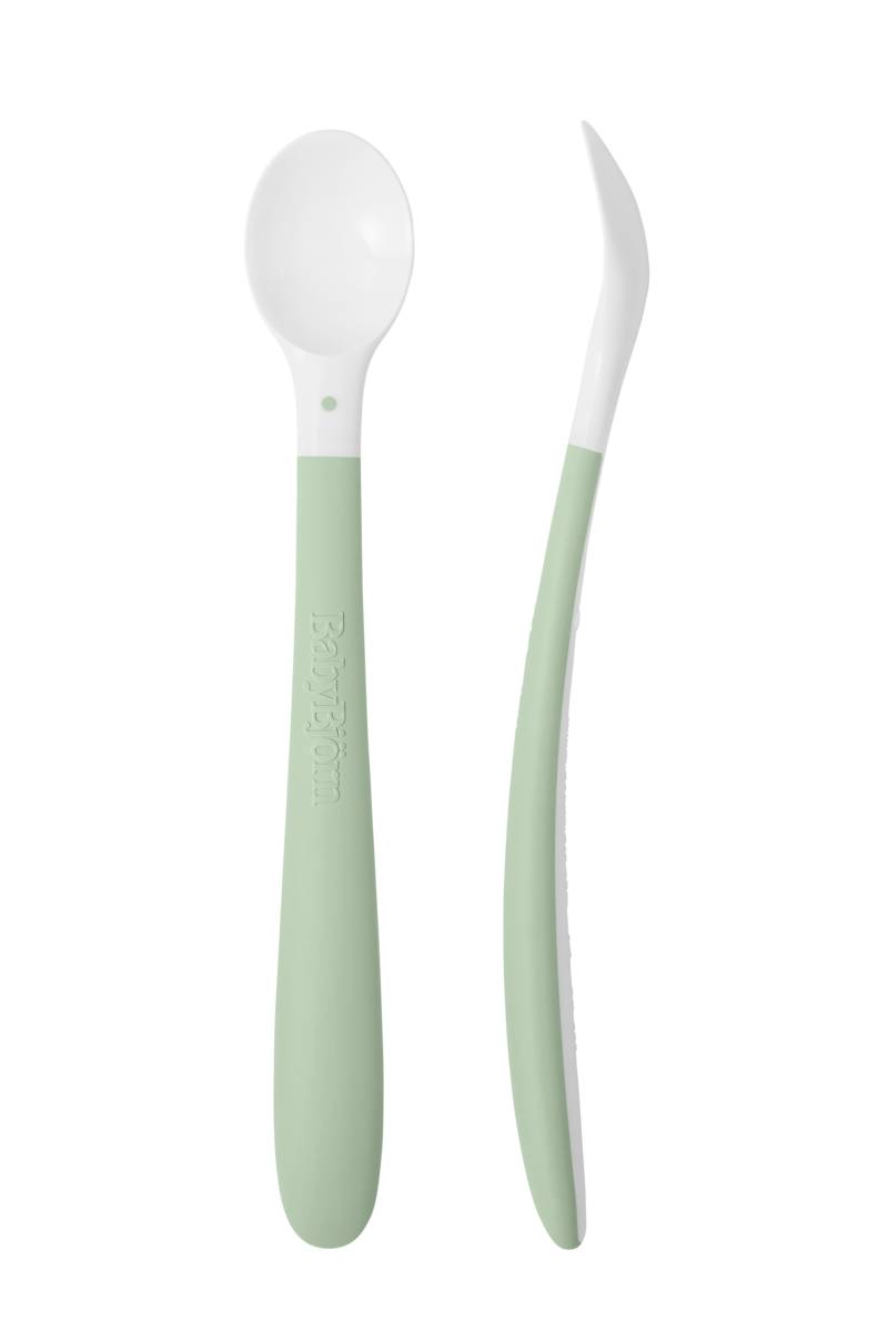 Fütterlöffel, 2er-Pack - Blassgrün von BabyBjörn