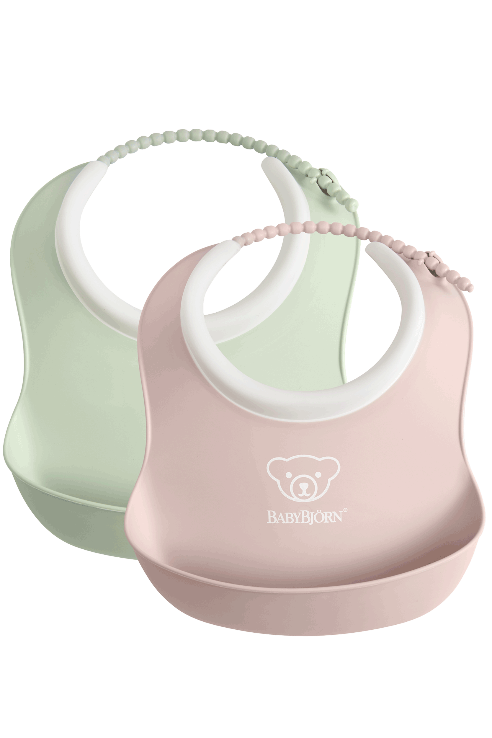 Kleines Lätzchen, 2er-Pack - Blassgrün/Blassrosa Kleines Lätzchen, 2er-Pack - Blassgrün/Blassrosa von BabyBjörn