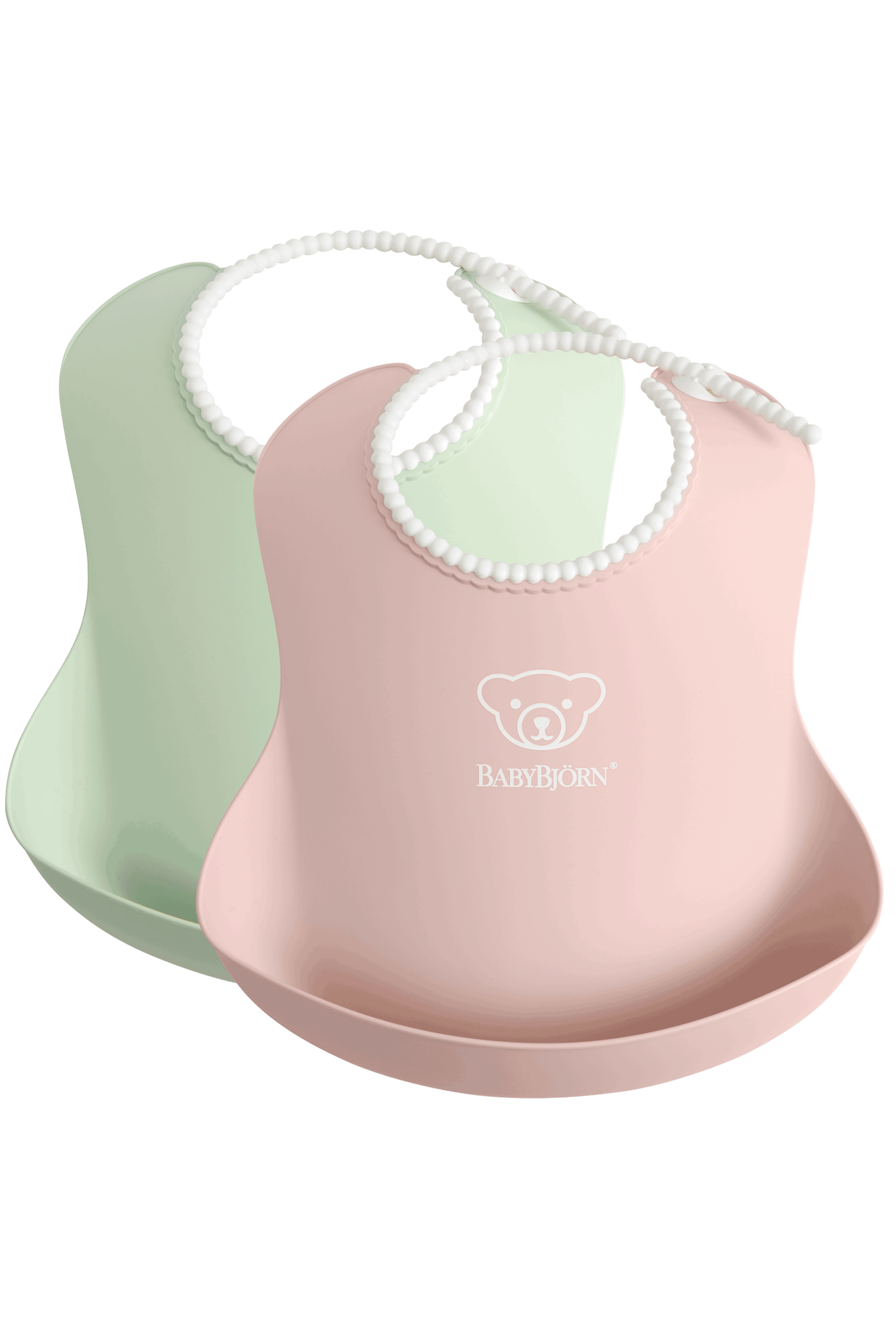 Lätzchen, 2er-Pack - Blassgrün/Blassrosa Lätzchen, 2er-Pack - Blassgrün/Blassrosa von BabyBjörn