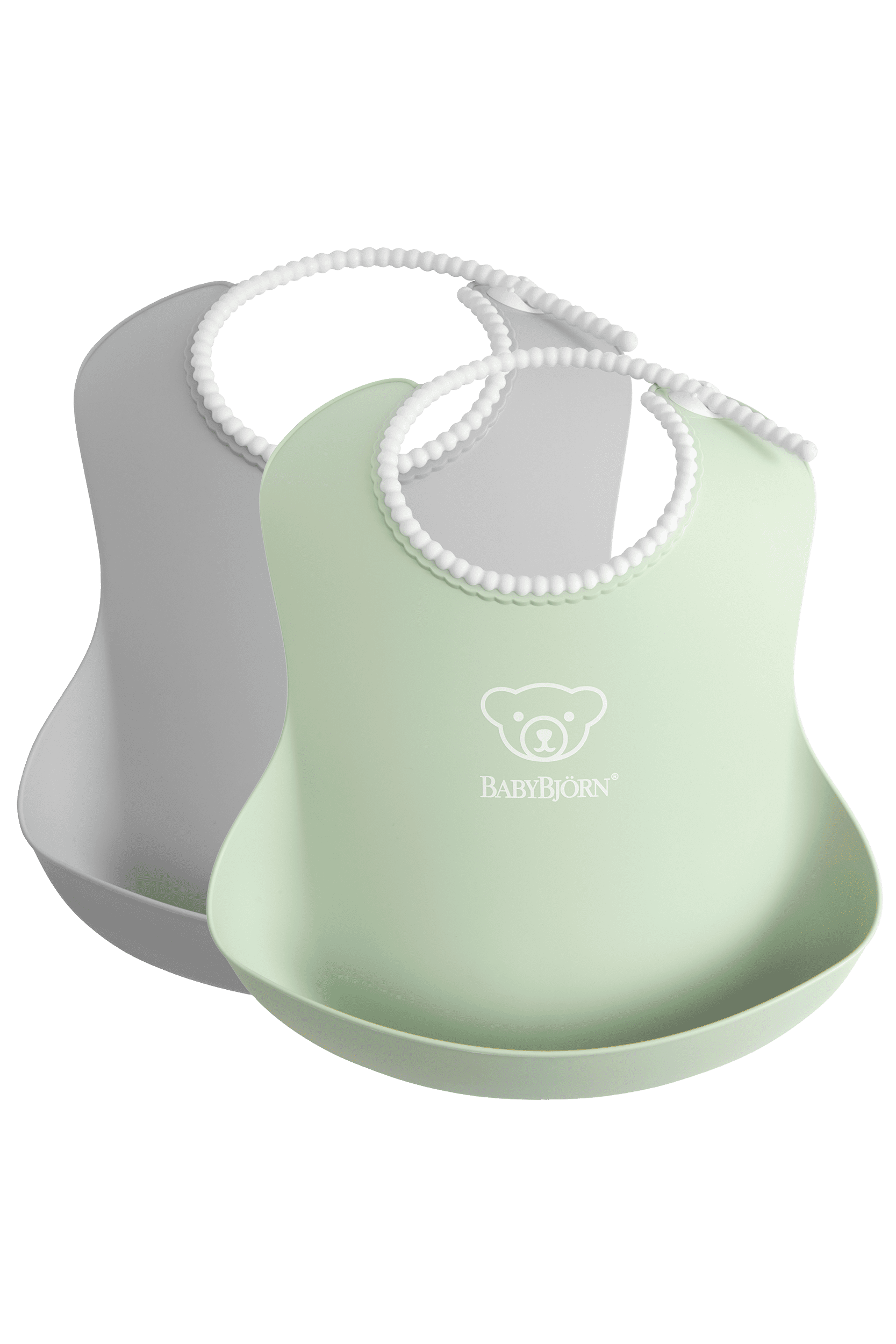 Lätzchen, 2er-Pack - Grau/Blassgrün Lätzchen, 2er-Pack - Grau/Blassgrün von BabyBjörn