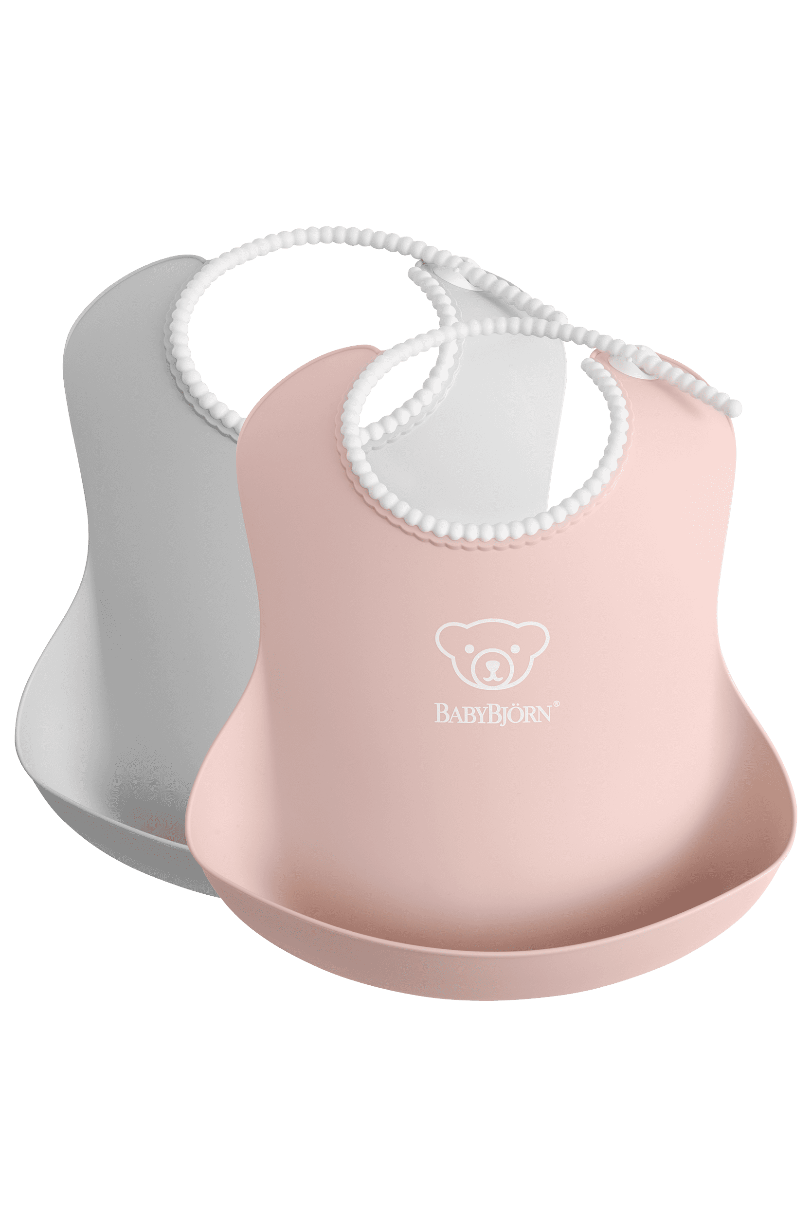 Lätzchen, 2er-Pack - Grau/Blassrosa Lätzchen, 2er-Pack - Grau/Blassrosa von BabyBjörn